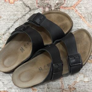 Birkenstock Black Double-Buckle Sandals